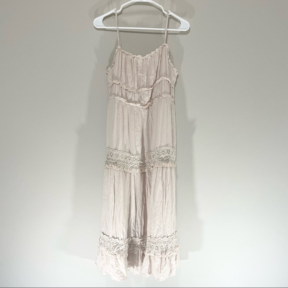 NWT Simplee Boho Ruffled Tiered Dress Size L